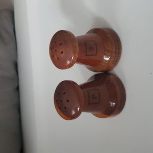 Vintage wooden salt and pepper shakers